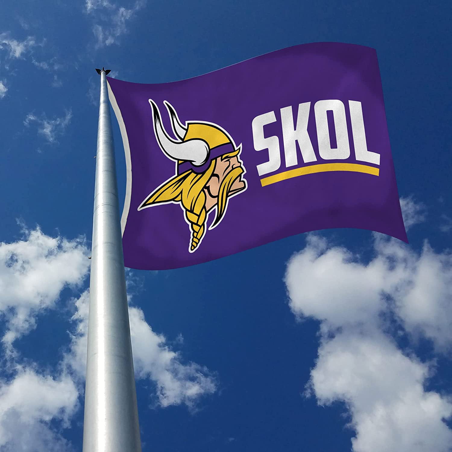 Minnesota SKOL Vikings NFL Banner Flag - 3x5 foot - Includes brass grommets  - Walmart.com