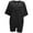 Black, variant on Gymnture Men's Short Sleeve Barbers Apron Salon Smock for Haircutting.