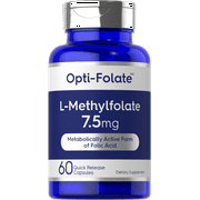 L Methylfolate 7.5 mg | 60 Capsules | Methyl Folate, 5-MTHF | by Opti-Folate