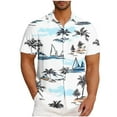 thumbnail image 2 of Horkkom Hawaiian Shirt for Men Casual Short Sleeve Beach Shirts Summer Palm Tree Print Button Up Shirt, 2 of 6
