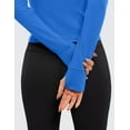 thumbnail image 3 of CRZ YOGA Butterluxe Womens Cropped Slim Fit Workout Jacket Track Athletic Full Zip Up Tops, 3 of 5
