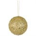 thumbnail image 2 of Fancy Gold Holographic Glitter Drenched Christmas Ball Ornament 3" (80mm), 2 of 2