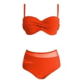 thumbnail image 4 of XIYON Bikini Sets For Women Fashionable Push Up Two Piece Swimwear Tankini Top With High Waisted Bottoms Retro Swimsuits Beachwear, 4 of 4