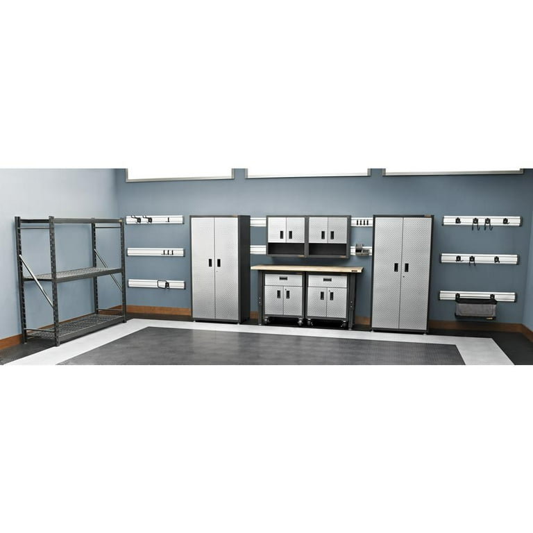 Gladiator Deluxe Kit - Wall Organization Rail, Storage Basket