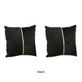 thumbnail image 3 of maskred 2pcs Polyester Sofa Home Decor Velvet Cushion Cover With Symmetrical Gold Thread Pillow Case black 1Set, 3 of 6