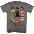 thumbnail image 1 of Street Fighter Sf2Shdrcast Graphite Heather Adult T-Shirt Tee, 1 of 2