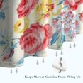 thumbnail image 6 of Pioneer Flower Floral Print Pattern Shower Curtain 84"x72" ,Bathroom Decorative Shower Curtains Set with 12 Hooks,Modern Waterproof Washable Shower Curtain, 6 of 6