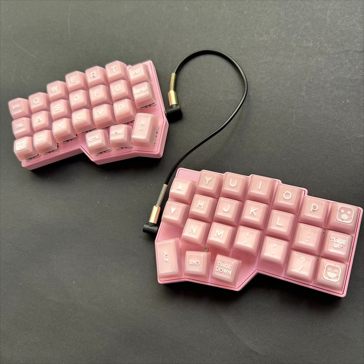 Corne V4 Split Keyboard with Keycaps and Switches Included, Hot-Swappable Ergo Design, RGB Backlight
