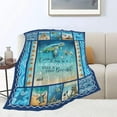 thumbnail image 3 of Sea Turtle Blanket Turtle Decor Throw Blanket Everyday is a New Beginning Inspirational Blanket Gifts for Girls Boys Winter Super Warm Soft Plush Fleece Flannel Blanket for Kids Adults Women 40"x50", 3 of 6