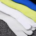 thumbnail image 2 of Calcetines deportivos de algodón de corte bajo para hombre, para correr, de 5 dedos, invisibles, de malla transpirable (blancos), 2 of 7