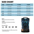 thumbnail image 4 of Bixox Men's Cool Blue Light Wolf Printed Shirt Sleeveless Fitness Tank Top-3X-Large, 4 of 5