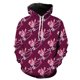 thumbnail image 1 of Sudadera con capucha para hombre, diseño de flor de magnolia, de moda, de gran tamaño, con capucha, estilo hip hop, informal, de primavera, de manga larga, genial., 1 of 6