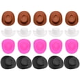 thumbnail image 1 of KAKOWELY 40 piezas de plástico mini sombrero de vaquera de vaquero en miniatura lindo sombrero de decoración para tartas de fiesta, 1 of 4