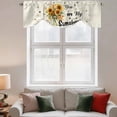 thumbnail image 4 of Vintage American Pastoral Tie Up Window Valance Sunflower Bee Farm Tie-up Valance for Kitchen Windows Adjustable Small Curtain Balloon Shades for Kitchen Bathroom Cafe 60x18inch, 4 of 9