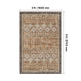 thumbnail image 2 of 6' x 9' Large Vintage Brown Green Area Rug, Anti-Skid Tear-Resistant Floor Mat, CloudWalk Comfort Machine Washable Short Pile Rug for Living Room Bedroom, 2 of 8