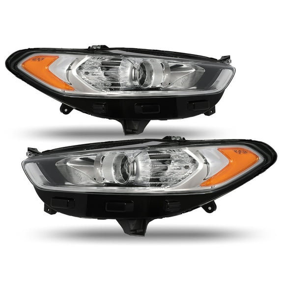 For 2013 2014 2015 2016 Ford Fusion Halogen Headlights Headlamps Pair LH RH