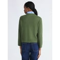 thumbnail image 4 of Free Assembly Women's and Women's Plus Ruffle Neck Chest Pocket Cardigan, Sizes XS-4X, 4 of 6