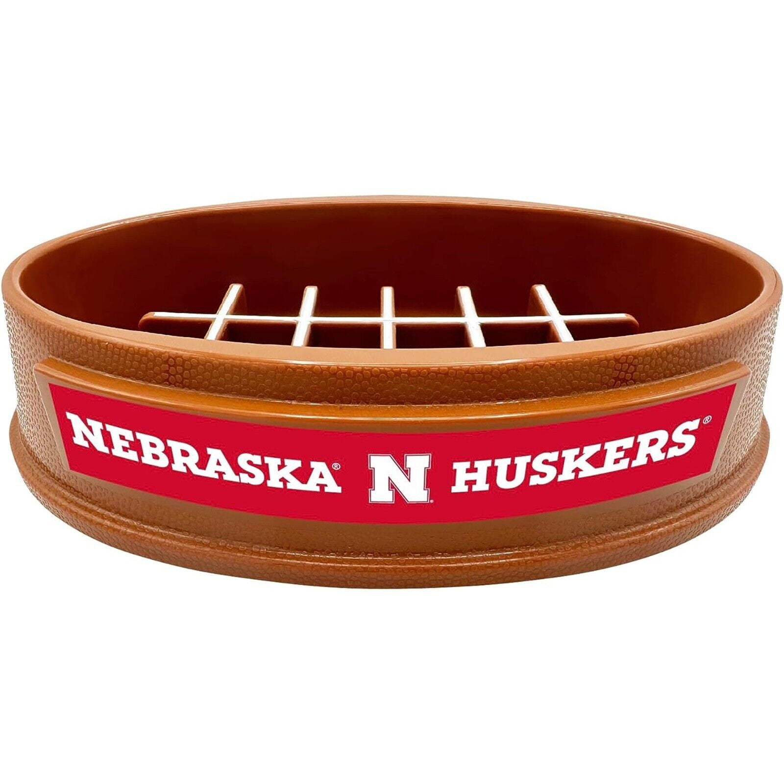 Pets First NCAA Nebraska Cornhuskers Super-Bowl Slow Feeder Bowl for Dogs and Cats with Non-Slip Mat