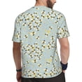thumbnail image 2 of Wukai Bees Print Men's Short-Sleeved Mesh T-Shirt,Quick-Dry Short Sleeve Workout T-Shirt-6X-Large, 2 of 8
