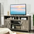 thumbnail image 3 of Costway 59'' TV Stand Media Center Console Cabinet w/ Barn Door for TV's 65'' Natural, 3 of 10