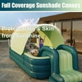 thumbnail image 2 of YUEWO 10ft Inflatable Swimming Pool with UPF50+ Canopy - 3m Blow Up Family Pool for Adults & Kids, Outdoor Backyard, Green (Includes Slide & Ball Pit), 2 of 7