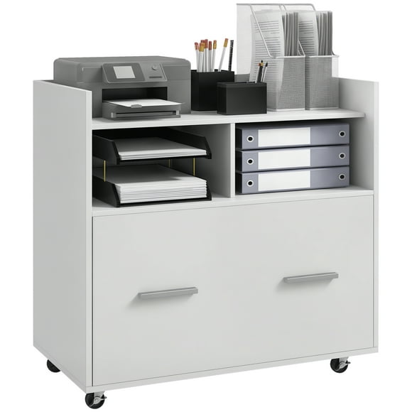 Vinsetto Classeur Mobile avec Barre de Suspension pour Format Lettre A4 Légal