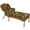Tropique Raven, variant on 74-inch by 19-inch U-Shaped Outdoor Tufted Chaise Lounge Cushion-Color:Tropique Raven