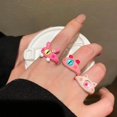 thumbnail image 2 of Anillo de diseño de nicho de moda con dibujos animados divertidos, anillo abierto que combina con todo, joyería moderna, 2 of 5