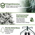 thumbnail image 6 of JERFIT 6ft Pre-Lit Flocked Artificial Christmas Tree, Snowy White PE/PVC Xmas Tree with 1100 Branch Tips, Hinged Design & Metal Stand for Holiday Home Decor, 6 of 10