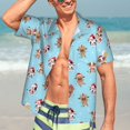 thumbnail image 4 of Cauagu winter cow cute Print Hawaiian Shirt for Men,Casual Short Sleeve Button Down Shirts Summer Beach Men's Regular-Fit Short-Sleeve Print Shirt -Medium, 4 of 6