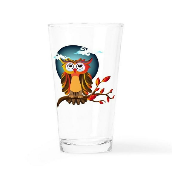 CafePress - Cute Owl - Pint Glass, Drinking Glass, 16 oz. CafePress