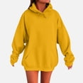thumbnail image 2 of Nestiefly Oversized Hoodies for Women Winter Jackets Clothing Y2K Cute Crewneck Sweatshirts Pullover Fashion Tops Yellow 2XL, 2 of 6