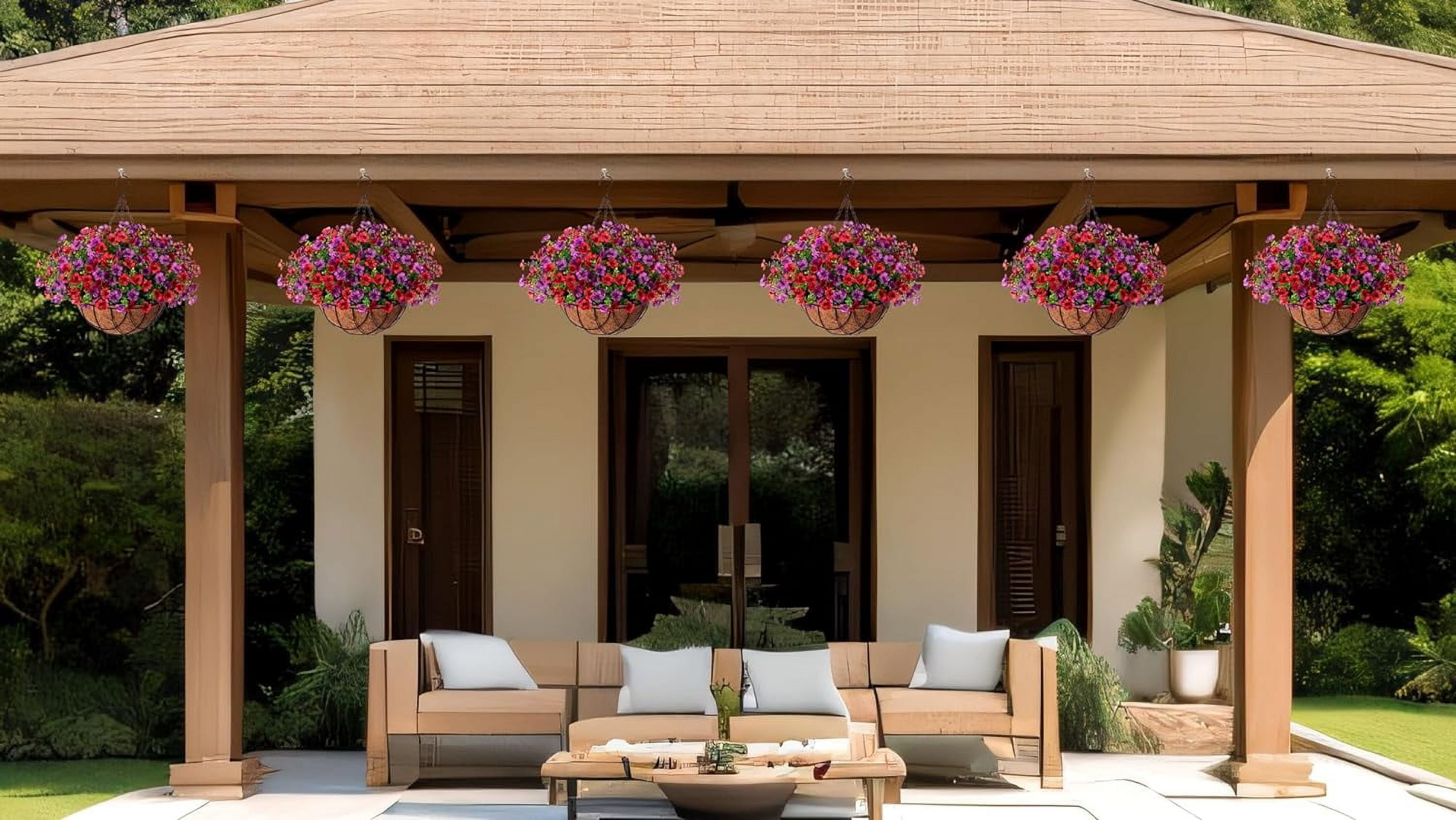Simulation English Ivy Plant Vine Hanging Basket Home Veranda Decorative Artificial Silk Morning
