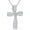 2 - Twisted Infinity Cross, variant on Cross Necklace for Women, Sterling Silver Twisted Infinity Crucifix Pendant with Princess Cubic Zirconia Blessed Religious Jewelry Baptism Gift for Women, 20" Adjustable Silver Chain