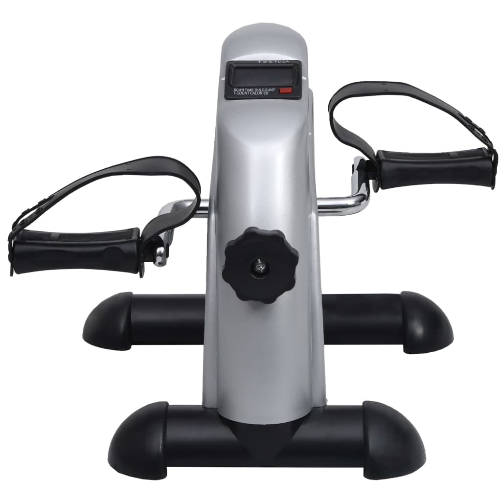 vidaXL Silver Mini Exercise Bike with Plastic Flywheel