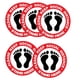 thumbnail image 4 of 10x Calcomanías de piso de distanciamiento 6 pies Señal de piso de a + E, 4 of 9