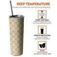 thumbnail image 6 of 20oz Golden Christmas Pattern Skinny Tumblers Stainless Steel Tumbler with Lid and Straw,Vacuum Insulated Double Wall Travel Tumbler Cups with Cleaning Brush for Coffee,Tea, 6 of 6