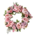 thumbnail image 2 of Corona floral de peonías de 40 cm para decoración navideña de puertas, paredes y ventanas Peonía E, 2 of 6