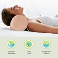 thumbnail image 3 of Hemp Fabric 6x16" Neck Roll Pillowcase - Soft Washable Pillow Cover - Made in USA, Pink, 3 of 8