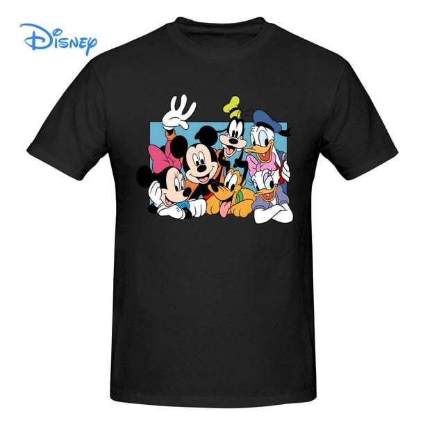 Disney Mickey Mouse Donald Duck And Friends T shirt Harajuku Short Sleeve T-shirt 100% Cotton Graphics Tshirt Brands Tee TopXL Gao Jinjia LED