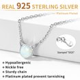 thumbnail image 3 of ChicSilver Simulated White Opal Pendant Necklace Cute Cat 925 Sterling Silver Women Necklaces Birthday Jewelry Gifts for Her, 3 of 8
