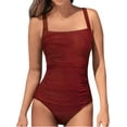 thumbnail image 3 of GHSDFBB Women's Vintage Padded Push up One Piece Swimsuits Tummy Control Bathi., 3 of 5