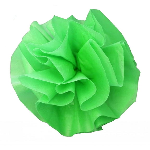 12 Plastic Flower Poms with Suction Cups Car/Limo Decoration Deco-Puffs - apple/citrus green