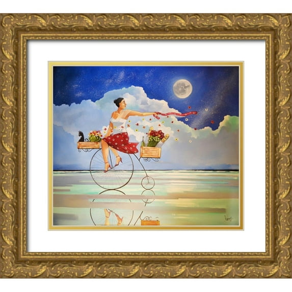 West, Ronald 13x12 Gold Ornate Wood Framed with Double Matting Museum Art Print Titled - Spring II