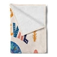 thumbnail image 2 of Carnival Soft Flannel Fleece Throw Blanket, Brazil National Fest Spring Welcoming Blossoms Samba Costume, Cozy Plush for Indoor and Outdoor Use, 70" x 90", Eggshell Pale Orange, by Ambesonne, 2 of 5