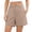 #3Khaki, variant on Shorts for Women Multi Colors Dress Shorts High Waisted with Pockets Casual Work Office Pleated Shorts
