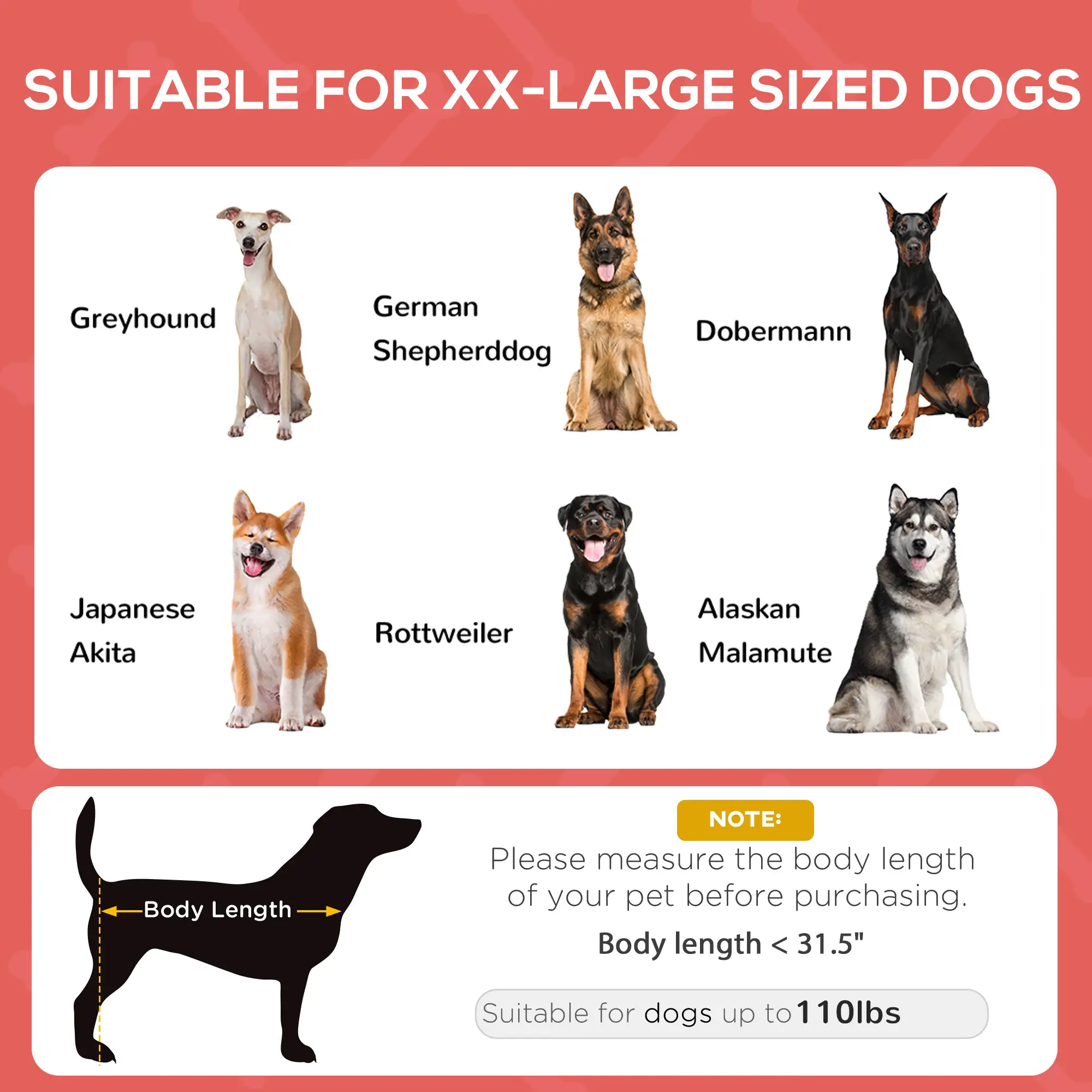 Dog Cot Cooling Pet Bed Elevated Breathable Design with Canopy Lightweight Steel Frame Foldable with Travel Bag for XXL Dogs Under 110 lbs (Red & Black)