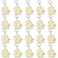 thumbnail image 2 of Wosthever Paquete de 20 llaveros de con colgante de dibujos animados DIY, etiquetas de madera, adornos en blanco, llaveros para mochila, bolso, Artesanía Wosthever HA022510-00, 2 of 6