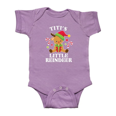 

Inktastic Christmas Titi s Little Reindeer with Candy Canes Gift Baby Boy or Baby Girl Bodysuit