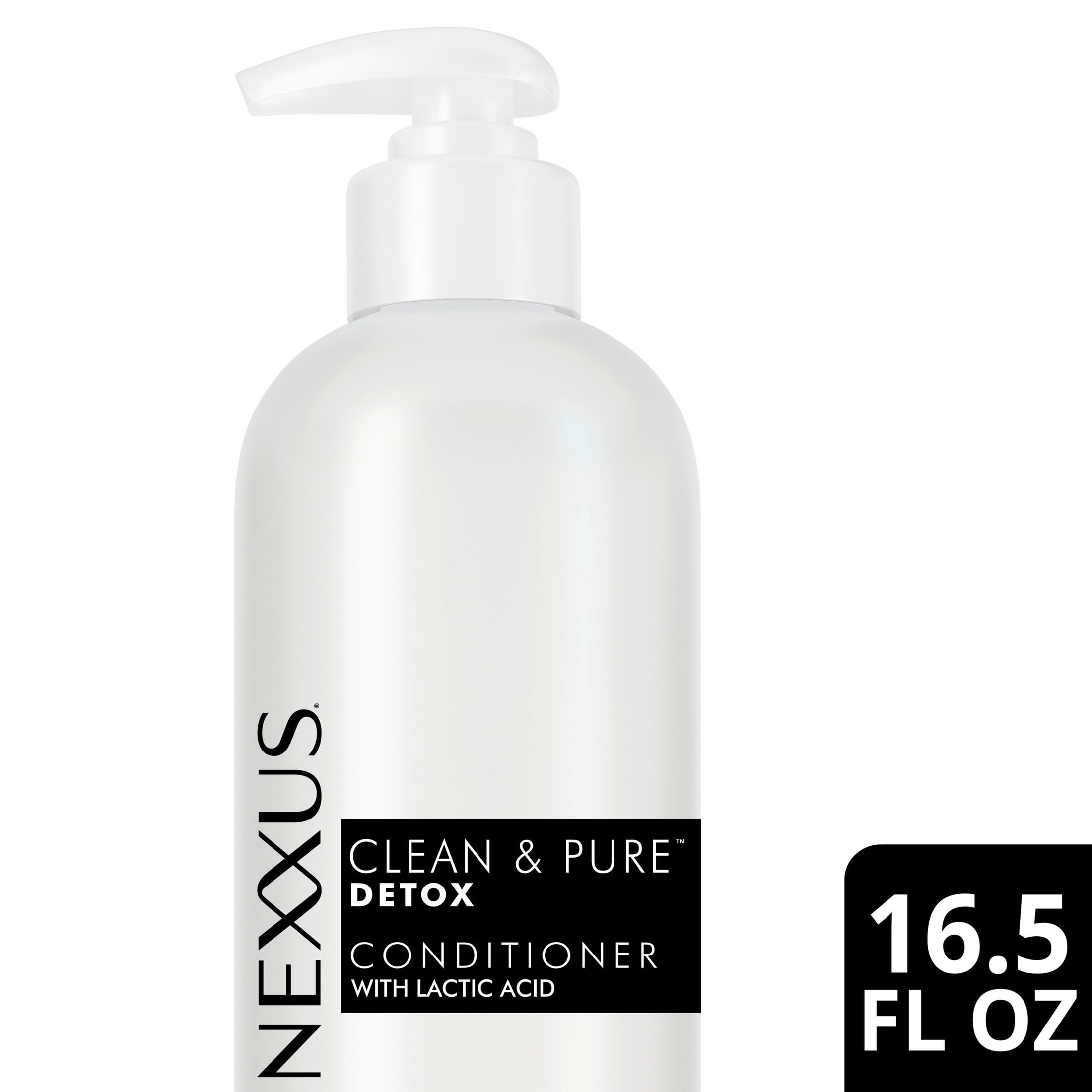 Nexxus Clean & Pure Conditioner for Professional-Level Detox Hair Care Powered by Clarifix Balancer Technology with Lactic Acid 16.5 fl oz